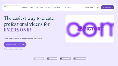 Screenshot preview of pictory.ai