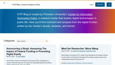 Screenshot of Blog.citp.princeton.edu