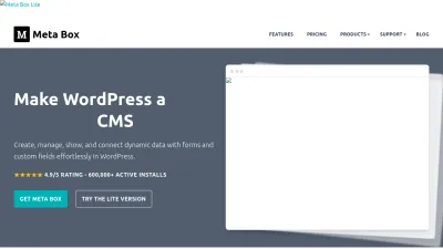 Screenshot preview of metabox.io