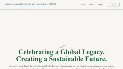 Screenshot preview of meatlessmonday.publichealth.jhu.edu