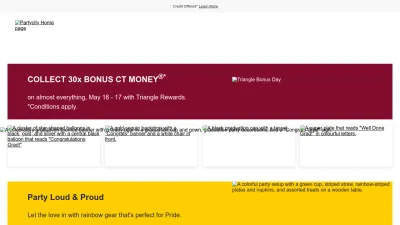 Screenshot of Partycity.ca