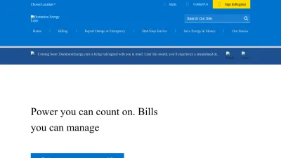 Screenshot preview of dominionenergy.com
