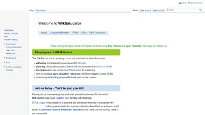 Screenshot preview of wikieducator.org