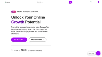 Screenshot preview of zumvu.com