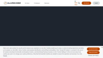 Screenshot preview of alarm.com