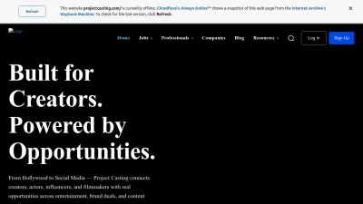 Screenshot preview of projectcasting.com