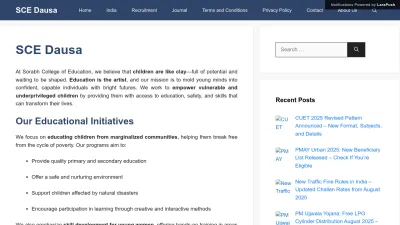 Screenshot preview of scedausa.in