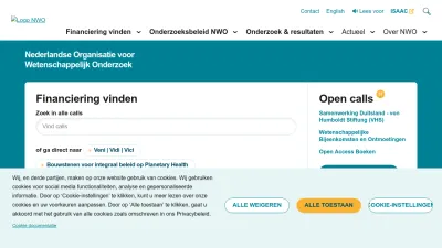 Screenshot preview of nwo.nl