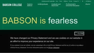 Screenshot preview of babson.edu