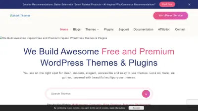 Screenshot preview of sharkthemes.com
