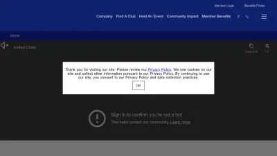 Screenshot of Invitedclubs.com