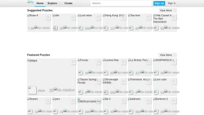 Screenshot preview of jigsawplanet.com