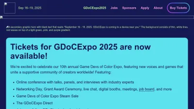 Screenshot preview of gamedevsofcolor.org