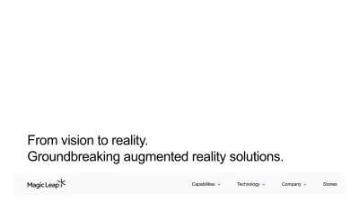 Screenshot preview of magicleap.com