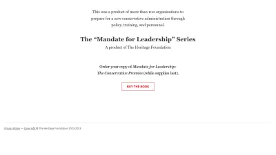 Screenshot preview of mandateforleadership.org
