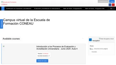 Screenshot preview of campus.coneau.gob.ar