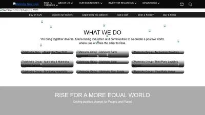 Screenshot preview of mahindra.com