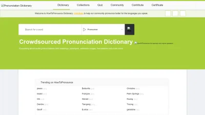 Screenshot preview of howtopronounce.com