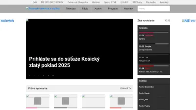 Screenshot preview of stvr.sk