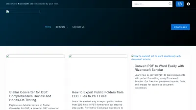 Screenshot preview of rizonesoft.com