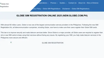 Screenshot of Philippinessimregistration.com