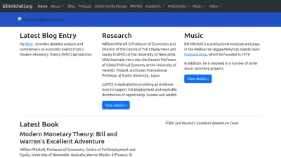 Screenshot preview of billmitchell.org