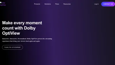 Screenshot preview of optiview.dolby.com
