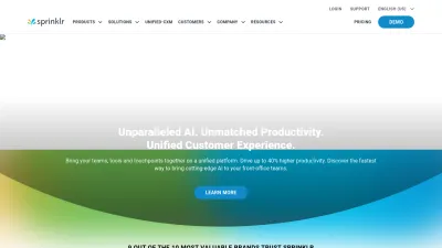 Screenshot preview of sprinklr.com