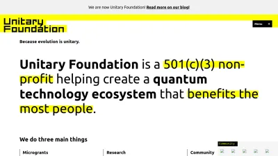 Screenshot preview of unitary.foundation