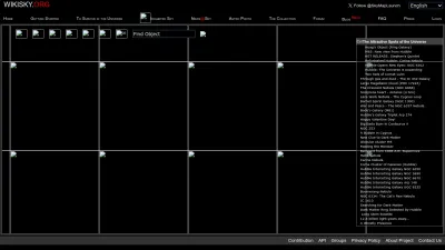Screenshot preview of wikisky.org