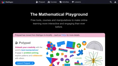 Screenshot preview of mathigon.org