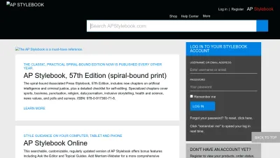 Screenshot preview of apstylebook.com