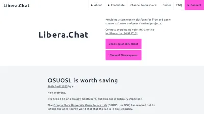 Screenshot preview of libera.chat