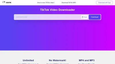 Screenshot preview of ssstik.io