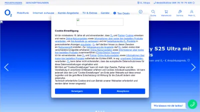 Screenshot preview of o2online.de