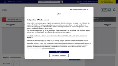 Screenshot preview of atlantico.fr