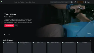 Screenshot preview of vidio.com
