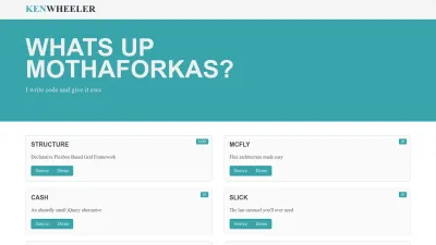 Screenshot preview of kenwheeler.github.io