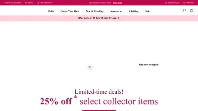 Screenshot preview of americangirl.com