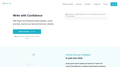 Screenshot preview of gingersoftware.com