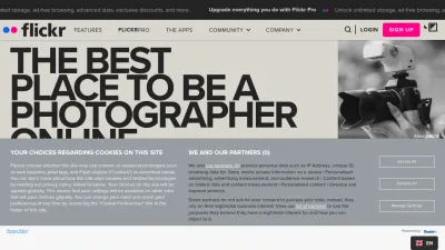 Screenshot preview of flickr.com