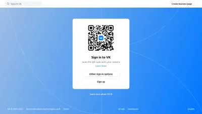 Screenshot preview of vk.com