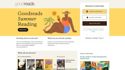 Screenshot preview of goodreads.com