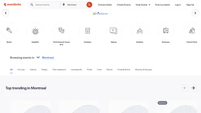 Screenshot preview of eventbrite.com
