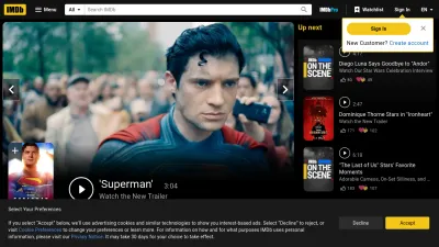 Screenshot preview of imdb.com