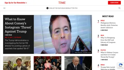 Screenshot preview of time.com