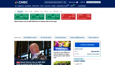 Screenshot preview of cnbc.com