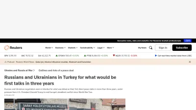 Screenshot of Reuters.com