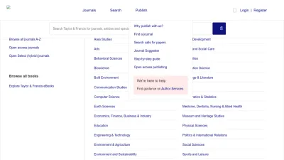 Screenshot of Tandfonline.com