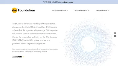 Screenshot of Doi.org